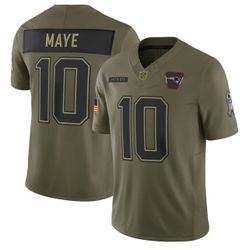 New England Patriots #10 MAYE Military green Salute To service