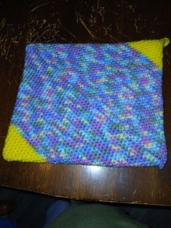 Handcrocheted Pastels Double Thick Potholder