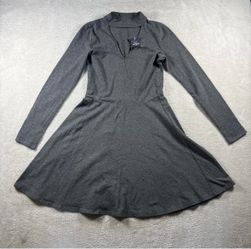 Hollister Tennis Babydoll Dress Women’s S Gray Long Sleeve Skater NWT Y2K #3A