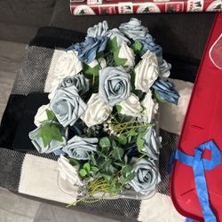 Fake Rose Flowers & Greenery