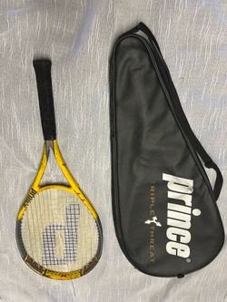 Vintage Prince Triple Threat TT Scream OS Oversize 110 Tennis Racquet 4 3/8 - And Bag
