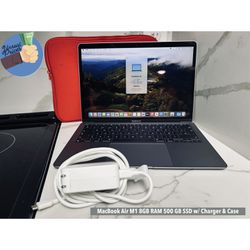 MacBook Air M1 8GB RAM 500GB Laptop w/ Charger & Case💻