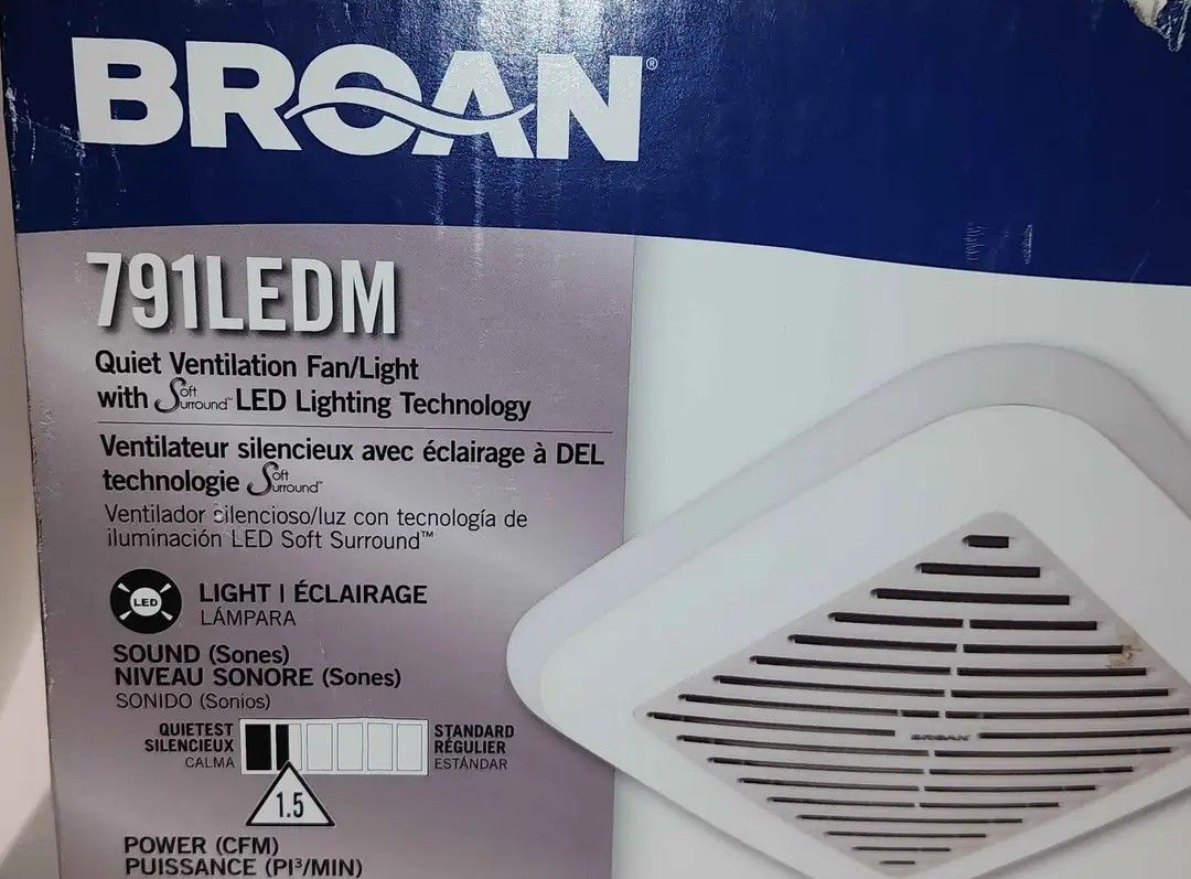 NEW Bath Vent/Light, LED, 110 CFM