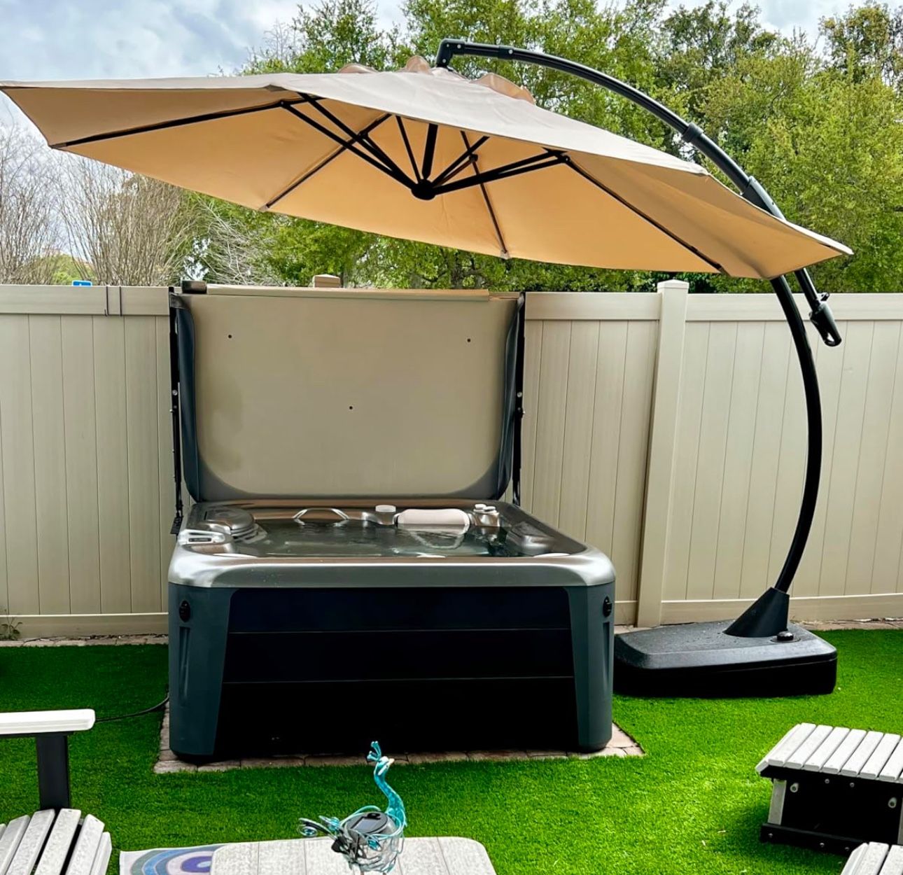 Grand patio 11FT Cantilever Umbrella with Base Outdoor Large Round Aluminum Offset Umbrella for Patio Garden Grand patio 11FT Cantilever Umbrella with Base Outdoor Large Round Aluminum Offset Umbrella for Patio Garden