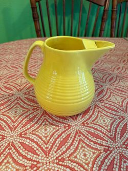 Vintage Bauer Los Angeles Yellow Ringware Pitcher