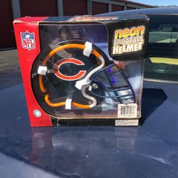 NFL Extreme Neon Football Helmut-Bears Decor 11" Square