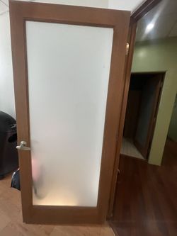 Interior Door - Wood With Glass Accent 