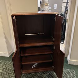 Armoire On Wheels With Doors And Pull Out Shelves