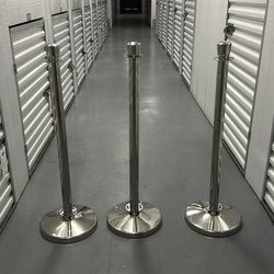 3 Stainless Steel Stanchions
