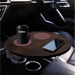 🔥 NEW 360° Car Desk Laptop Tray – Rotating Wood Table Fits Most Cars – $39.99 FAST 🔥