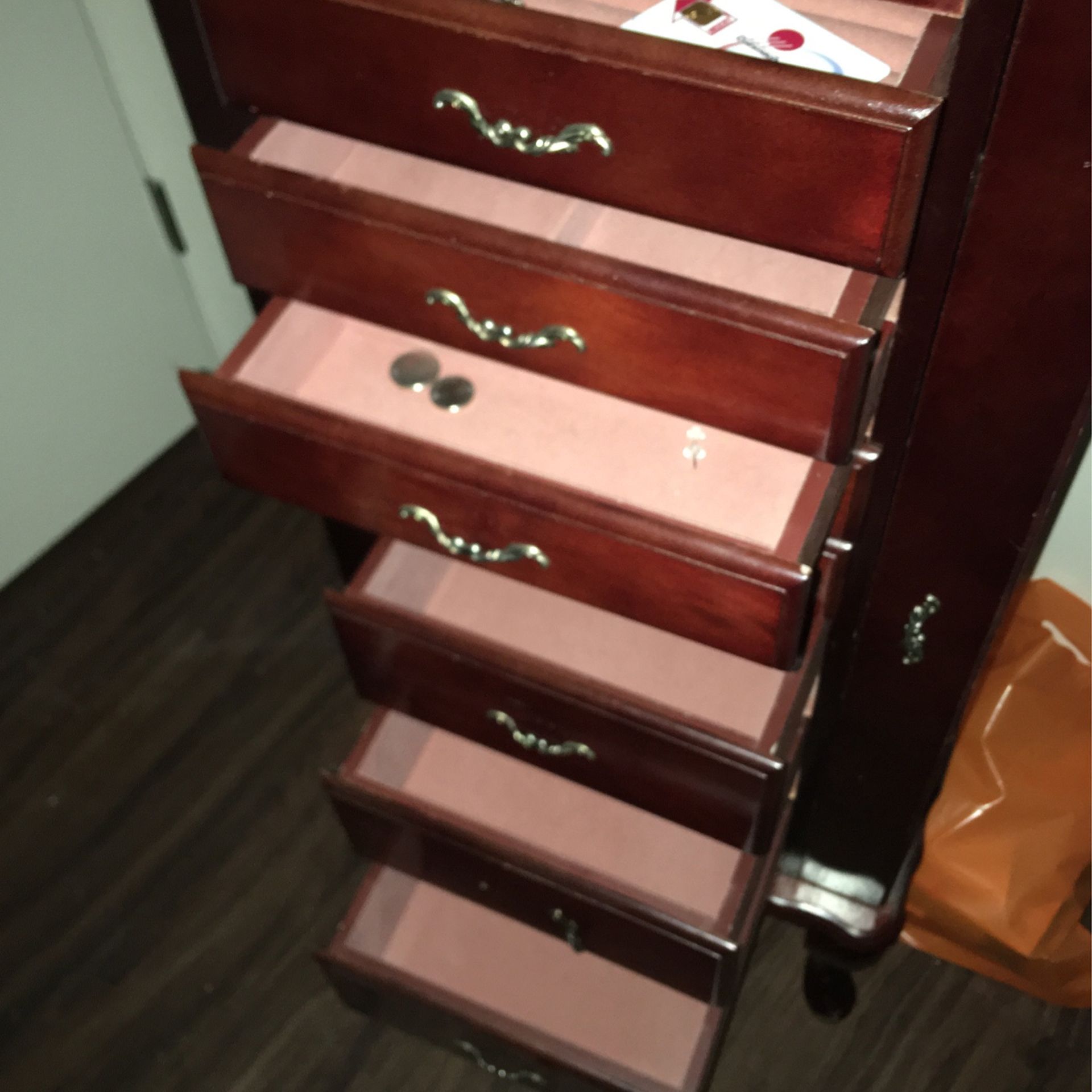 Cherry Wood Cabinet/Jewelry & Trinket Box