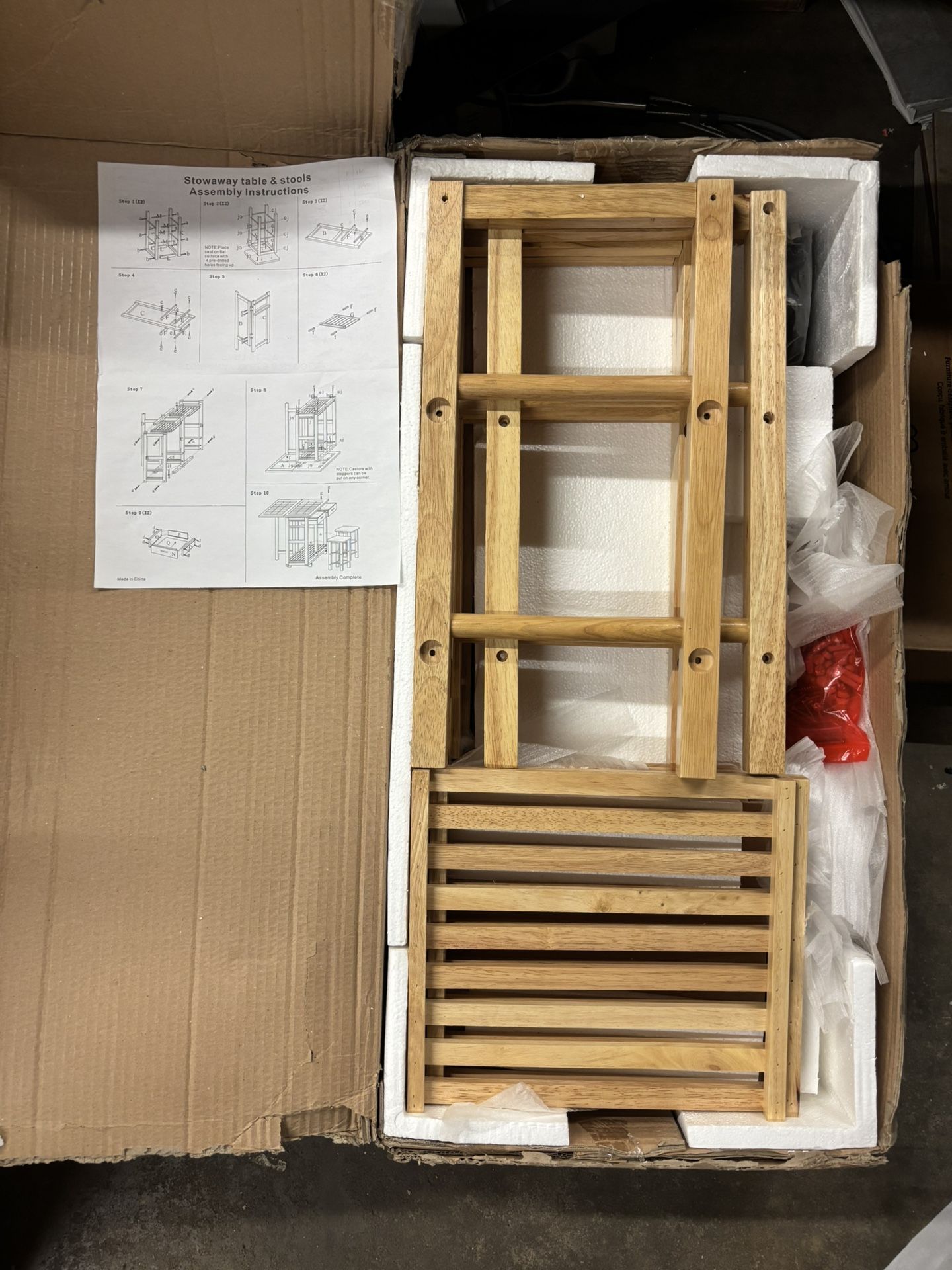 New Stowaway Table and Stools