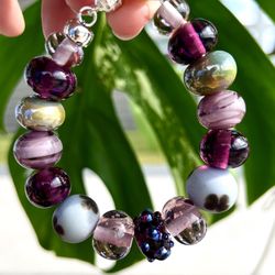 Hazy Purple Charm Bracelet 