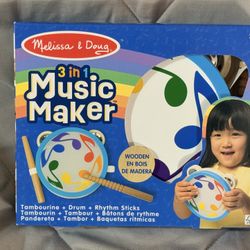 New Melissa & Doug 3 In 1 Music Maker 