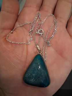 Sterling silver necklace with Drutzy pendant