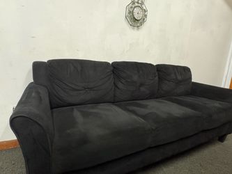 Sleek Black Couch - Lightweight and easily comes apart
