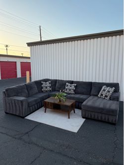 Charcoal Gray Sectional Couch