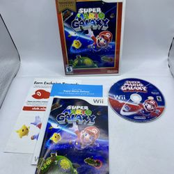 Super Mario Galaxy Nintendo Wii Selects 07CIB Complete W Manual + Inserts TESTEd