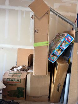Boxes and packing paper