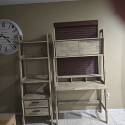 Living Spaces Computer Desk With Hutch And Bookcase