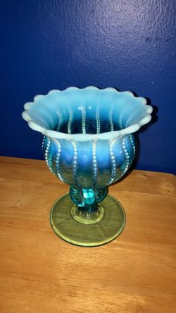 Fancy Blue Glass Wine Goblet