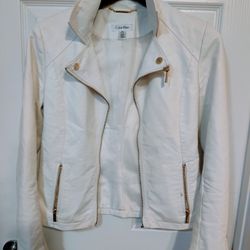 Woman's Size Small Calvin Klein Faux Leather Jacket 