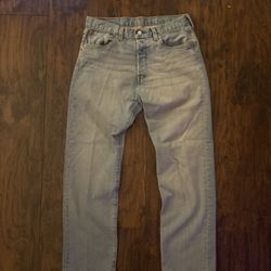 Levi 501 Light Wash Blue Denim Jeans 