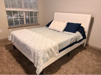 Queen  Mattress and  platform bed