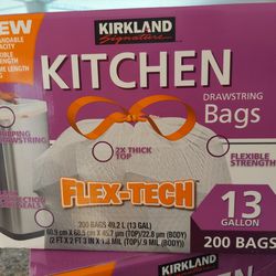 Costco Kirkland Kitchen Garbage Bags White Plastic for Sale in