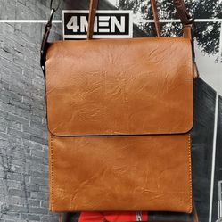 Men's Fashion PU Leather Crossbody Handbags 