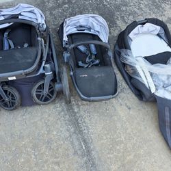 double stroller   Uppa Baby Bassinet