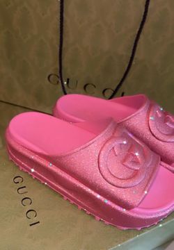Pink Gucci sandals
