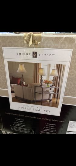 3 Piece Lamp Set ,new In A Box