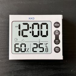 KKD Timer ,Kitchen Timer ,Egg Timer,for Kids Teacher Study Cooking Baking Game Exercise , Digital Hygrometer Thermometer , Big Digits with Thermometer