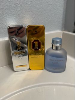 Cologne perfume fragrance Million royal, Lucky dolce & Gabbana light blue eau intense