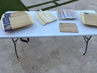 Large Bamboo Cutting Board Lot – New & Like New – Totally Bamboo