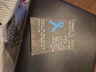 Inspirational black and blue awareness sign