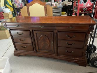 Large Dresser With Mirror 70” X 37” X 19”