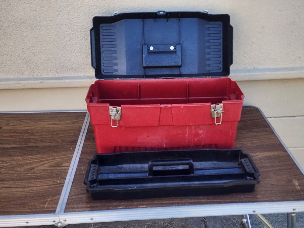 Large Carry Tool Box With Tray