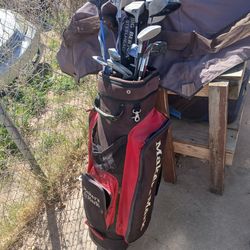 Golf bag Maker''Mark. Black n Red. Golf bag