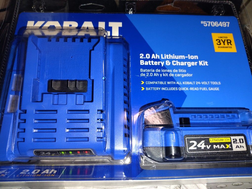 Kobalt 2.0 Ah Lithium Battery And Charger Kit