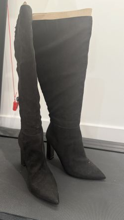 JLo High Knee Boots- Suede Black- 8.5 women