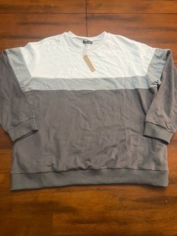 Color Block Crewneck Sweatshirt with Tags