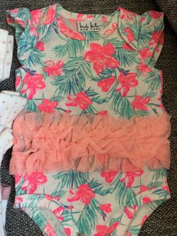 0-3 months baby girl body suits