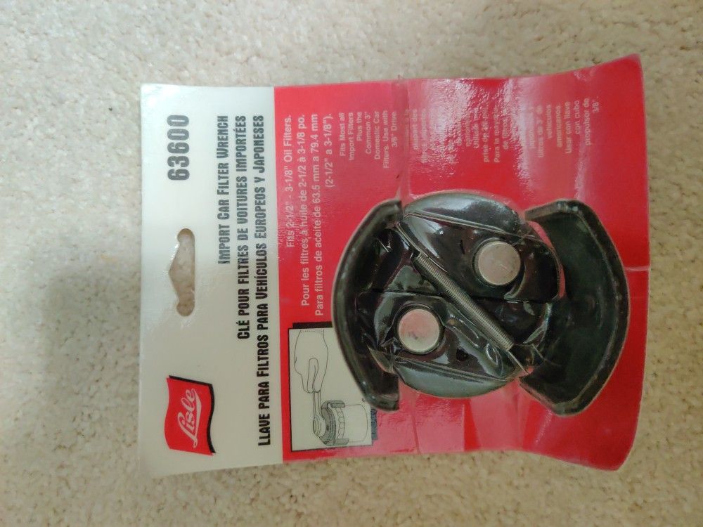 Lisle 63600 Import Car Oil Filter Wrench - 2.5" to 3.125" Range - Quick Sale!