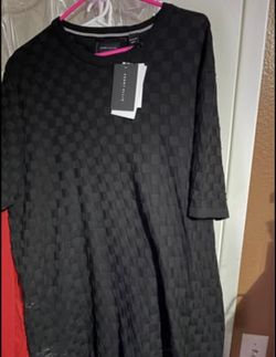 Perry Ellis Black Checkered Sweater New with Tags XXL