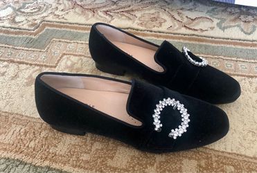 Black Velvet Loafers