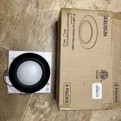 6” Black Led Low Profile Disc Lights 8 Packs