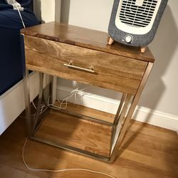 Wood And Metal Nightstands