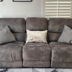 Charcoal grey Recliner Sofa x 2